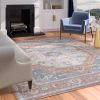 Damara Beige; Rust; Multi-color Viscose Area Rug 5x8