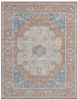 Damara Beige; Rust; Multi-color Viscose Area Rug 5x8