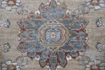 Damara Beige; Rust; Multi-color Viscose Area Rug 5x8