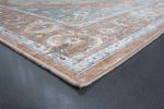 Damara Beige; Rust; Multi-color Viscose Area Rug 5x8