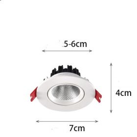 Household Wall Washing Lamp COB Spotlight Led Sky Lamp Angle Adjustable (Option: 5W-4000K)