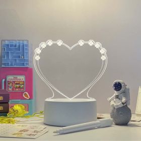 3D Acrylic Board Handwriting Message Board LED Light (Option: Style15-USB warm yellow light)